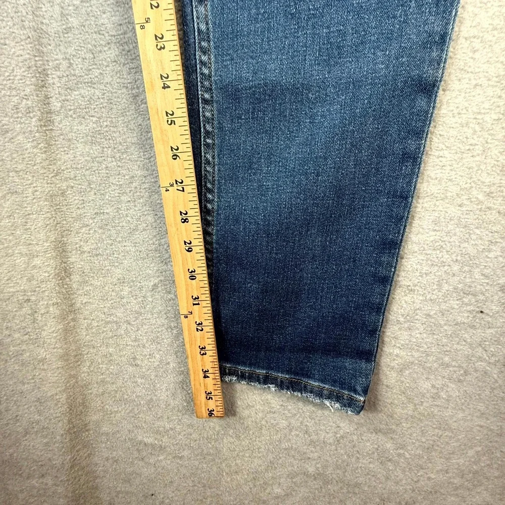 Lacoste Jeans Men's 33 X 34 Blue Denim Stretch Slim Fit Medium Wash Straight Leg